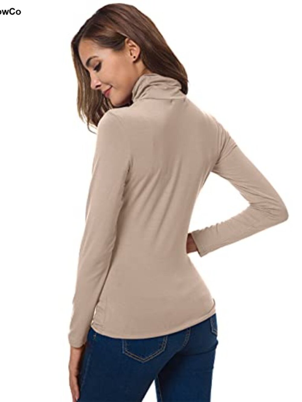 Turtleneck Long Sleeve Slim Lightweight Thermal Base Layer Top - Picture 5 of 6